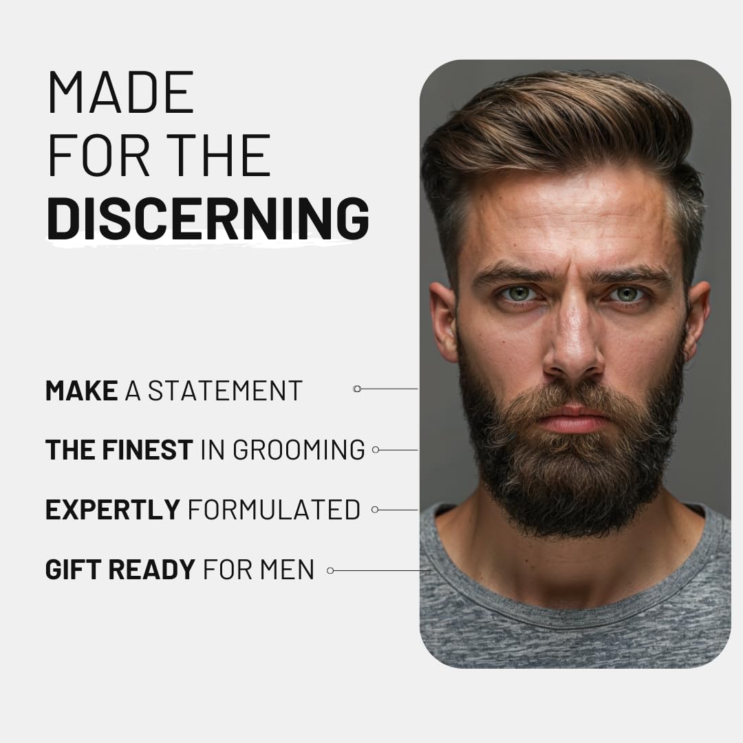 Black Oud Beard Balm for Men – Luxurious Beard Cream with Shea Butter, Coconut Oil & Rich Cream Texture – Deep Conditioning & Styling – 50g