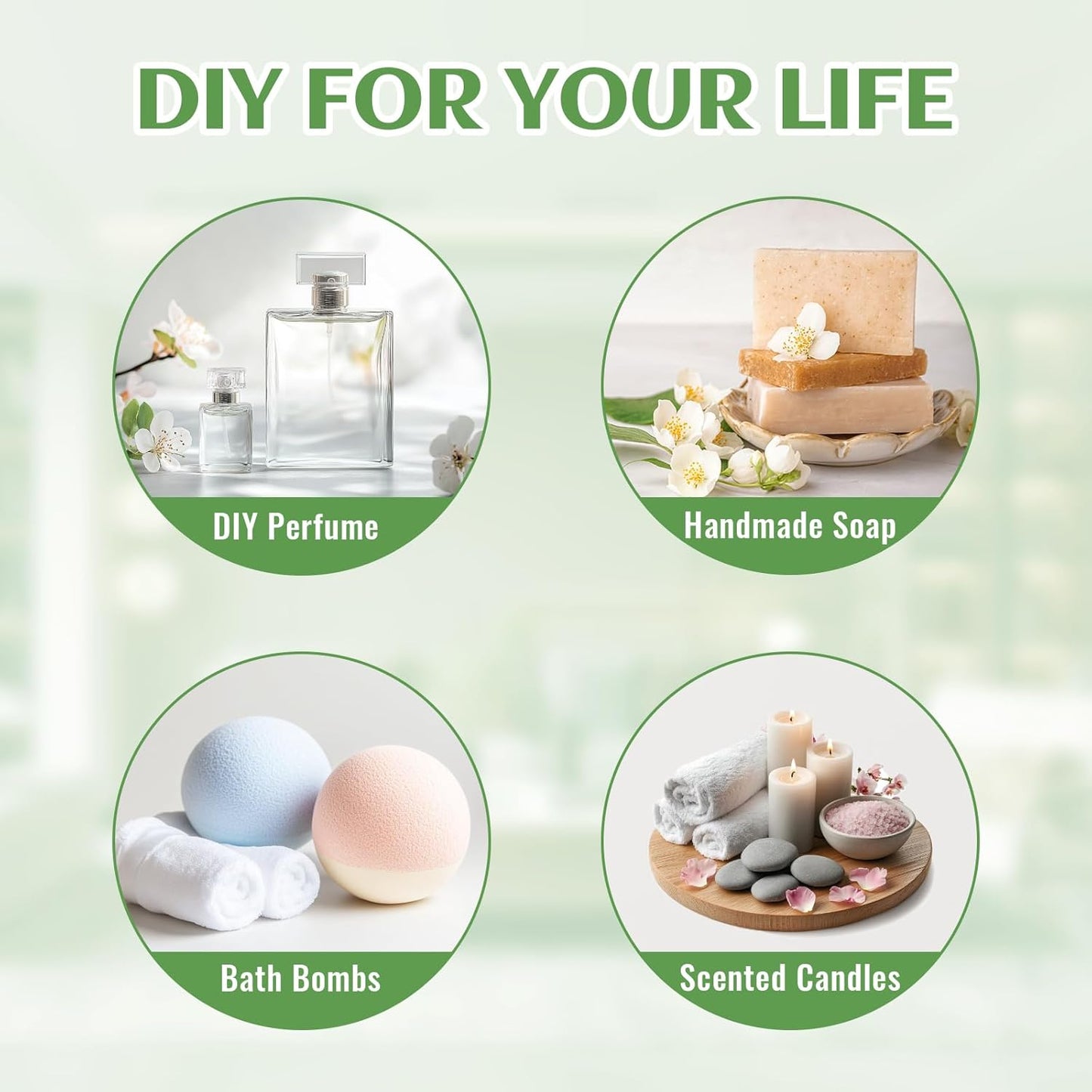 EVOKE OCCU Basil Essential Oil for Skin Massage Diffuser and Candle Making- 4 Fl Oz