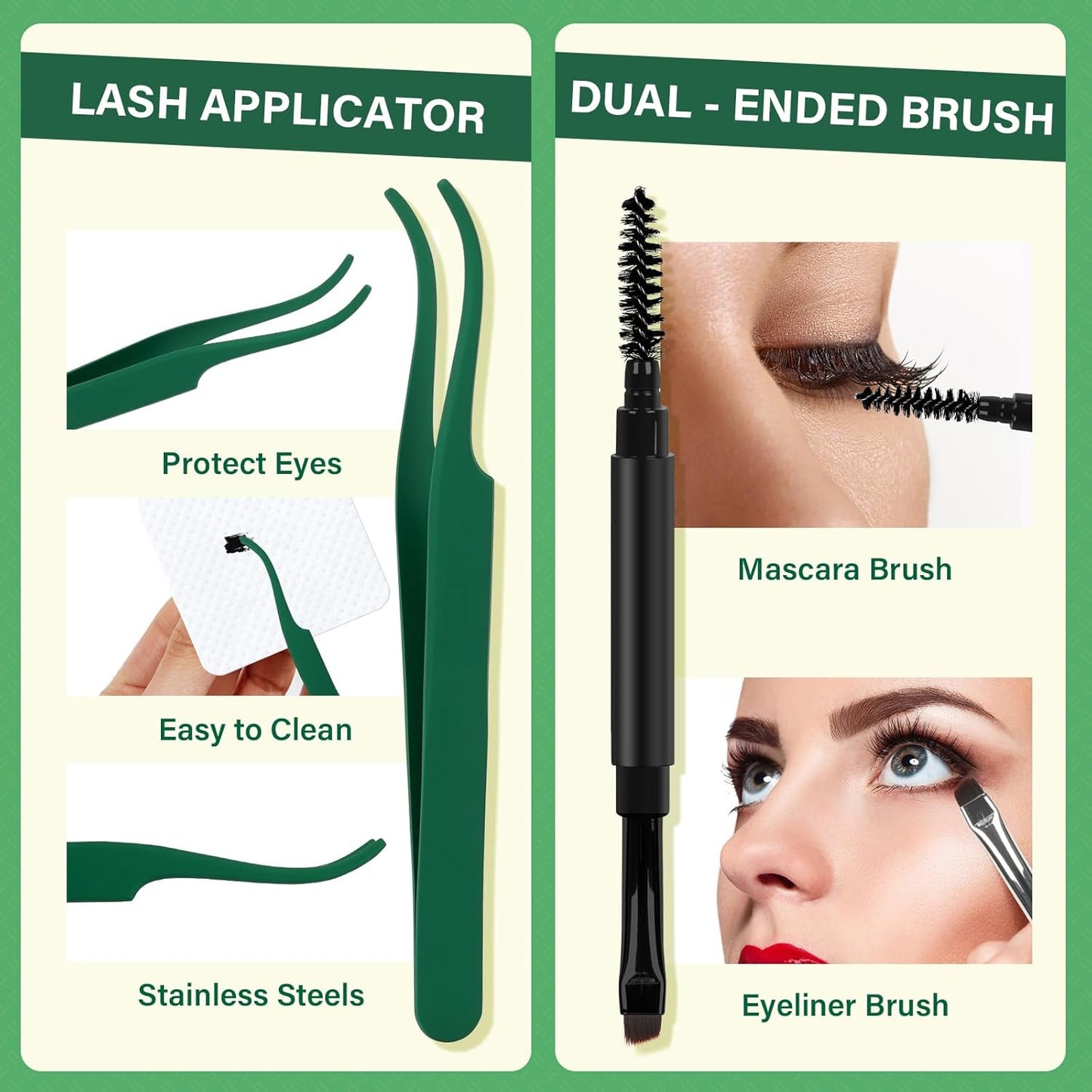 DIY Lash Extension Kit KEYYOU 144pcs Lash Clusters Eyelash Extension Kit with Mascara Brush Bond and Seal Lash Glue Remover Lash Applicators Lash Brush for DIY Lash Extensions (Y08 Kit)