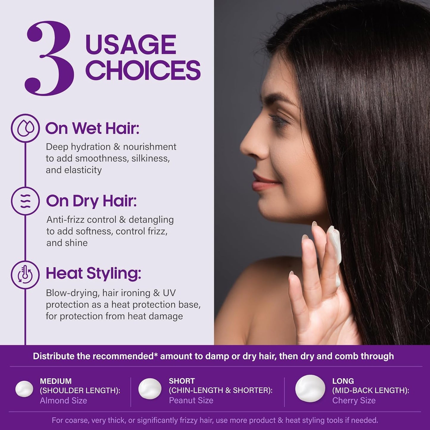 NUTRAHARMONY Hydrating Hair Serum – Keratin Hair Treatment for Dry, Frizzy, Damaged Hair – Biotin, Castor & Rosemary Oils – Anti‑Frizz, Heat Protectant & Split Ends Repair for Smooth, Shiny Hair, 5oz