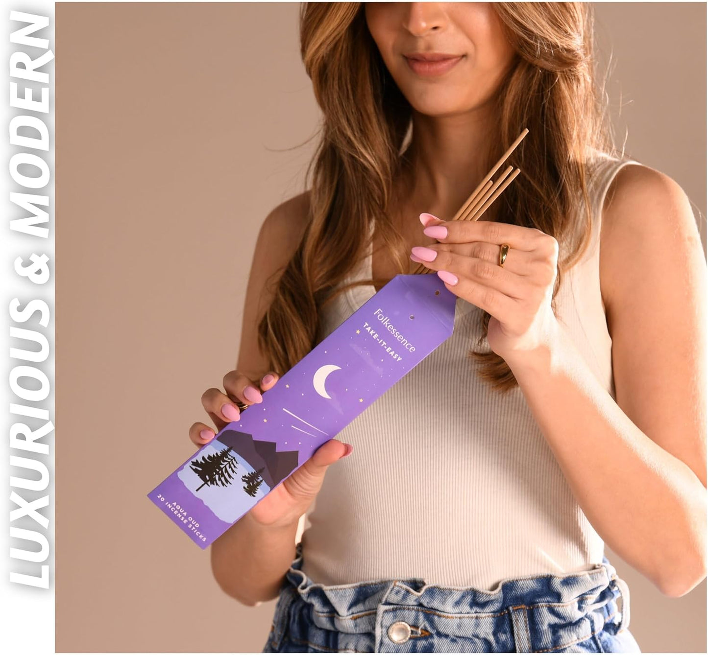 Folkulture Incense Sticks | Set of 6 (120 Non Toxic-Stick) | 45 Mins Burn Time | Rosemary, Jasmine, Lavender and Sage Inscents-Stick | Organic Sleep Incense | Insence-Sticks Variety Pack