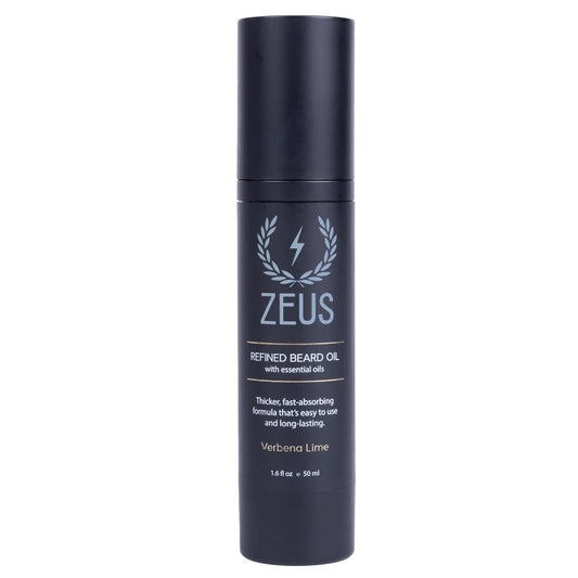 ZEUS Refined Beard Oil for Men, Leave-In Conditioner for Beard & Mustache, Softens Hair, Fights Dryness & Itch (Made in USA) Verbena Lime