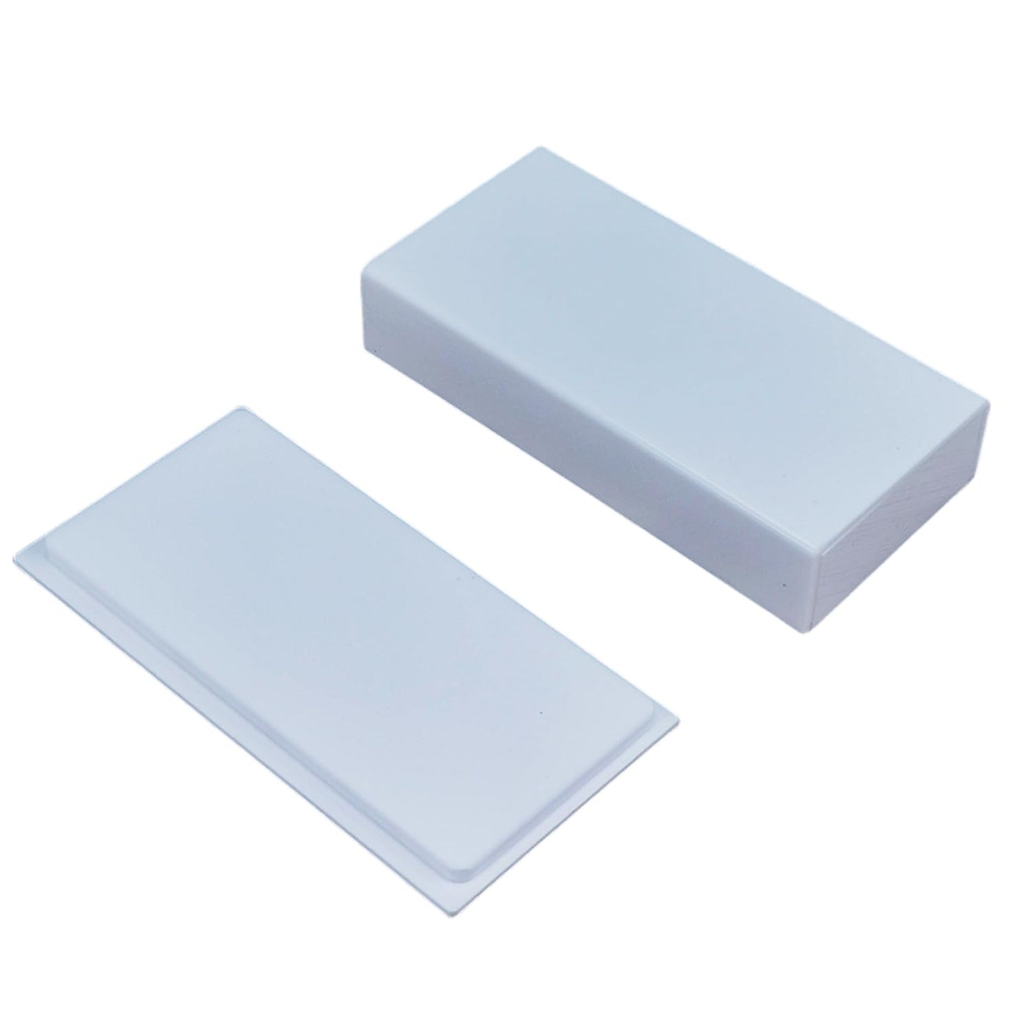 Eyelash Grafting Pallet with Cover, Dust-proof Acrylic Lash Tile holder, Eyelash Extensions Storage Gasket Pads for Beauty Artist Salon Beginners (Pure White)