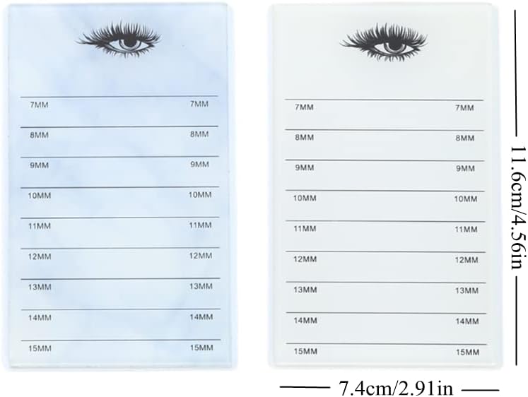 10 Layers Acrylic Eyelash Storage Box, Makeup Eyelashes Extension Close-Packed Display with 10 Pallets, Grafting False Eyelashes Glue Pallet Holder Display Organizer (Marble White)