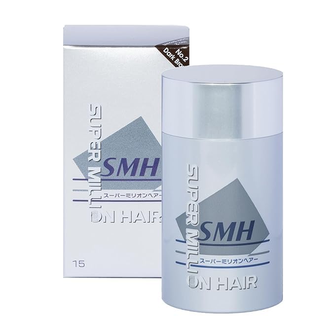 SMH Hair Fibers MADE IN JAPAN – Instantly Conceals Thinning Hair –Long-Lasting – Sweat, Water & Wind Resistant – Hair Loss Solutions For Men & Women (Dark Brown, 15g)