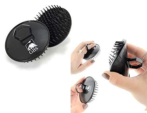 G.B.S Easy to Hold Hair Scalp Shampoo Brush Scrubber, 4 Black, 4 Red, Pack of 8