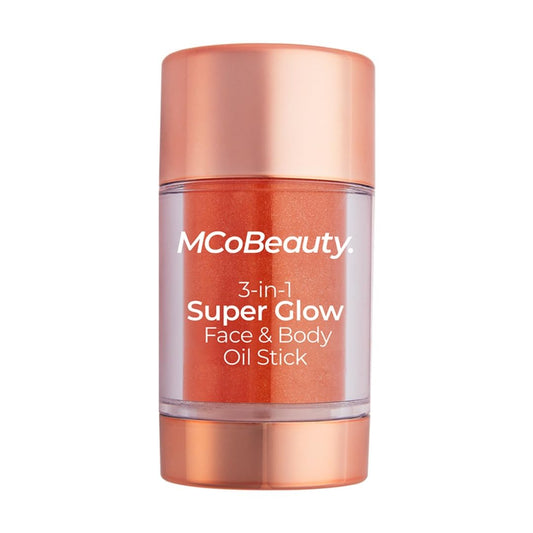 MCoBeauty 3-in-1 Super Glow Face & Body Oil Stick, Bronze, Long Wearing and Non-Sticky, Vegan, Cruelty Free Cosmetics