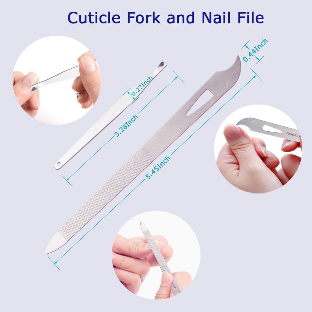 Nail Files and Buffers, 20PCS Professional Emery Board Nail File for Natural & Acrylic Nails, Reusable & Washable 100/180 & 600/3000 Grit Nail Buffer Block for Women Home and Salon