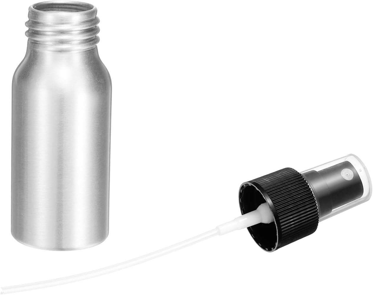 HARFINGTON Aluminum Fine Mist Spray Bottles 30ml/1oz Metal Small Liquid Alcohol Refillable Travel Container with Black Plastic Nozzle Cap for Perfume Skincare Cosmetic Storage Bottle