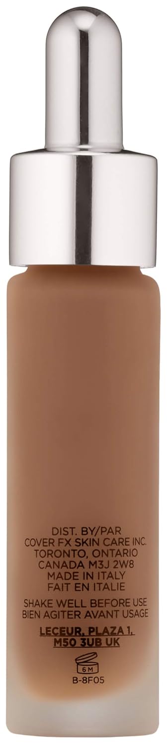 COVER FX Custom Cover Drops, Multi-Use Shade-Adjusting Liquid Foundation and Concealer Makeup, Vegan & Cruelty-Free Lightweight Skin Enhancer, 0.25 Fl Oz, N Deep 5