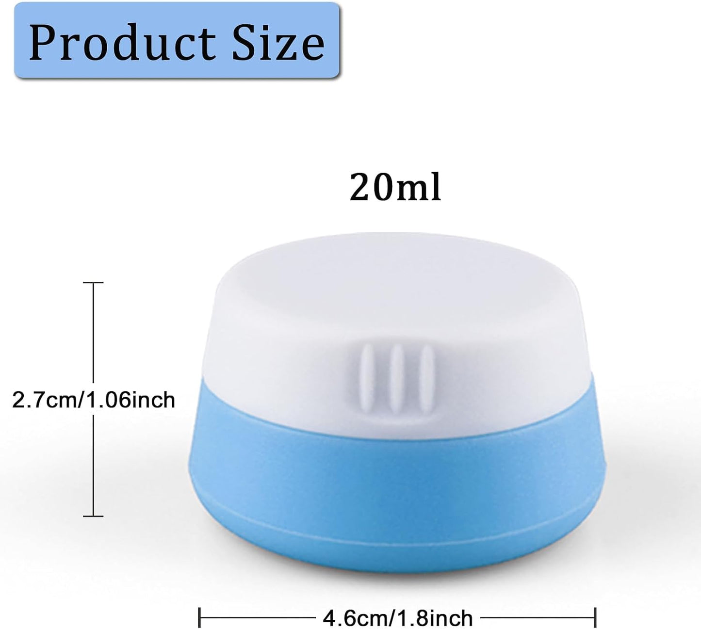 Travel Containers for Toiletries 6 Pack 0.7oz TSA Approved Size Silicone Jars With Lids Leak-proof Accessories for Cosmetic Makeup Cream