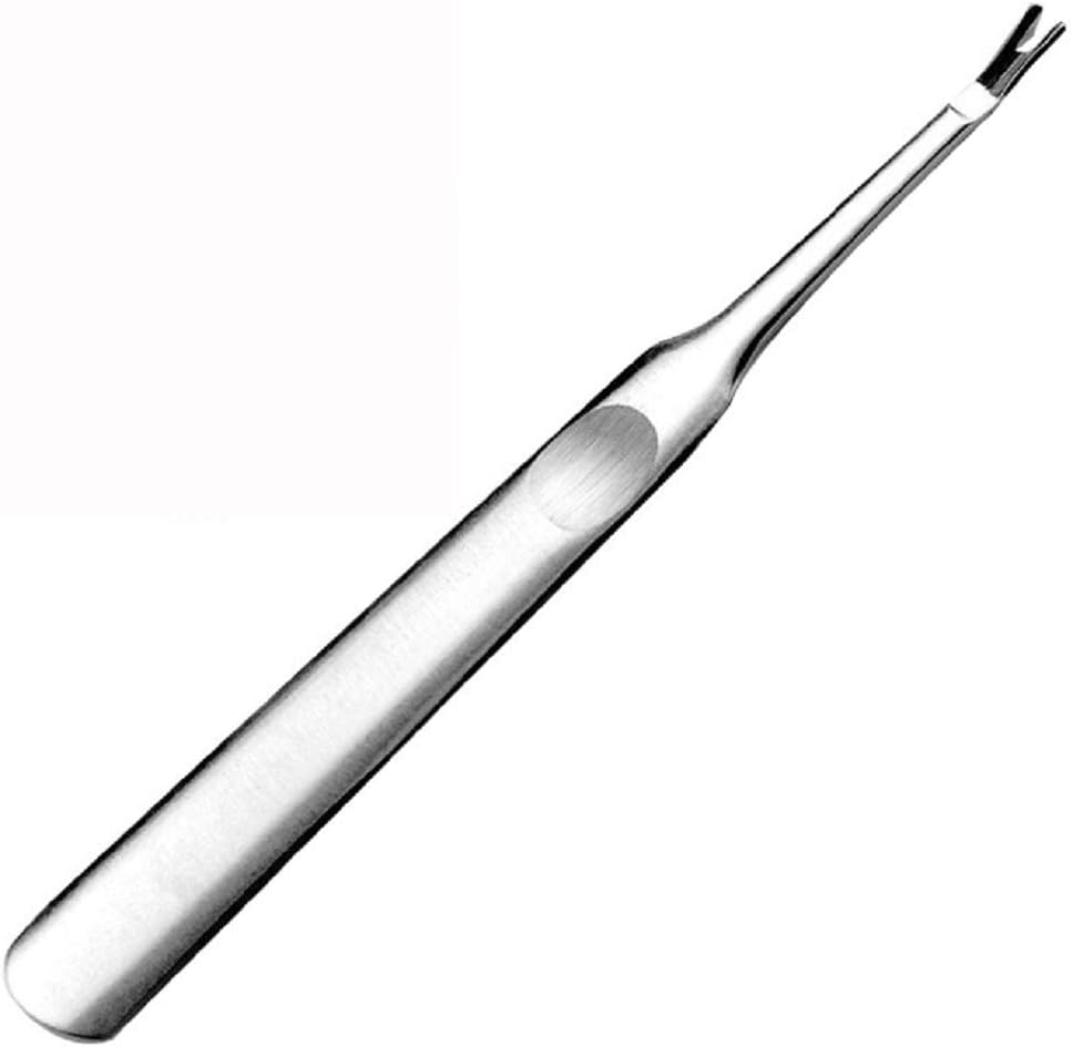 OLIREXD Professional Stainless Steel Cuticle Pusher Trimmer Remover Dead Skin Hangnails Nails Cleaner Scissors Remover Nipper Clipper/Nail Art Manicure Tool for Adult, Silver