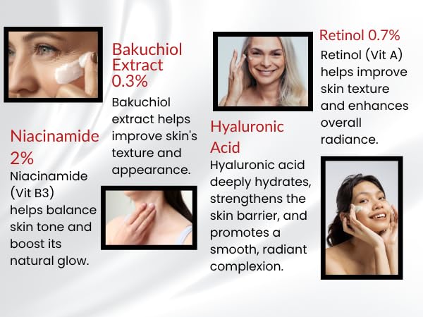 Retinol Moisturizer Cream 50 ml - Pack of 1 - Face, Eye, Forehead, Crow's Feet, Décolleté & Neck Cream - Fights Sagging Appearance, Puffiness, Wrinkles and Dark Circles - Korean Skincare