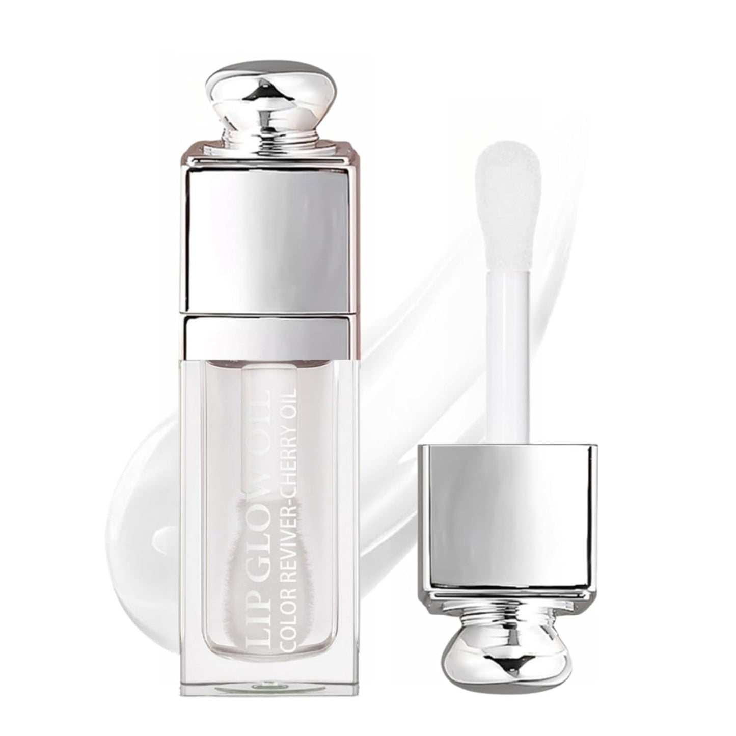 Hydrating Lip Glow Oil-Lip care oil- Lip Oil Tinted for Lip Care and Dry Lips-Prevents Dry Cracked-Non-sticky Big Brush Head-Lip Plumping -Lip Oil gloss tinted-000#CLEAR