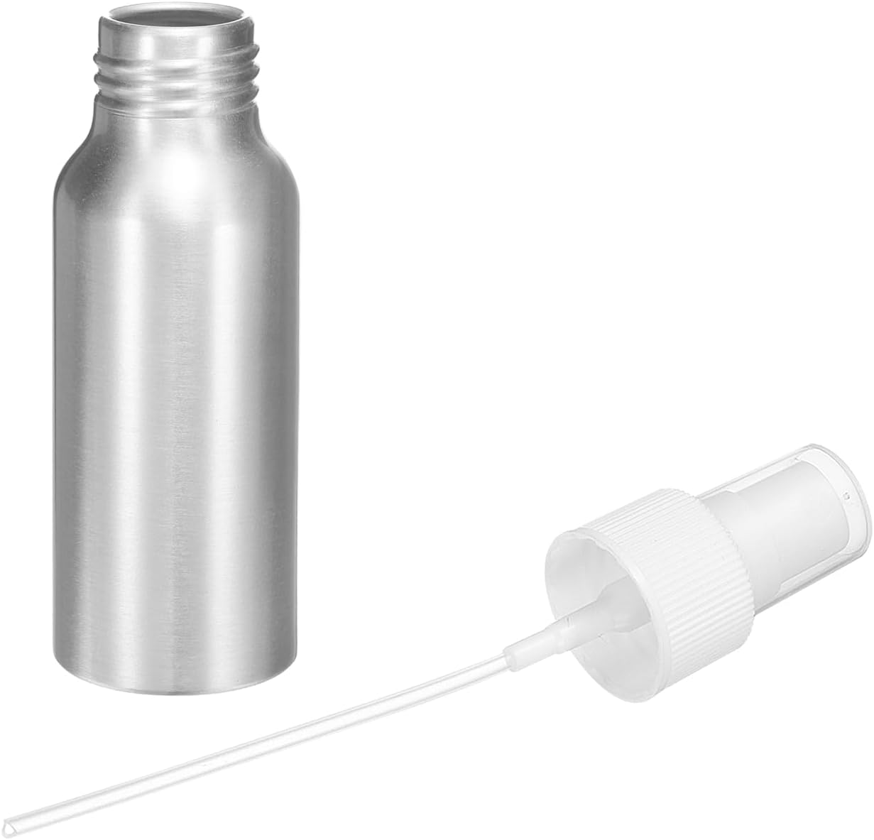 HARFINGTON Aluminum Fine Mist Spray Bottles 60ml/2.03oz Metal Small Liquid Alcohol Refillable Travel Container with White Plastic Nozzle Cap for Perfume Skincare Cosmetic Storage Bottle