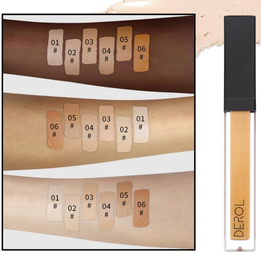 Liquid Concealer Makeup - Natural Coverage & Highly Pigmented Lightweight Concealers 6.5ml (06)
