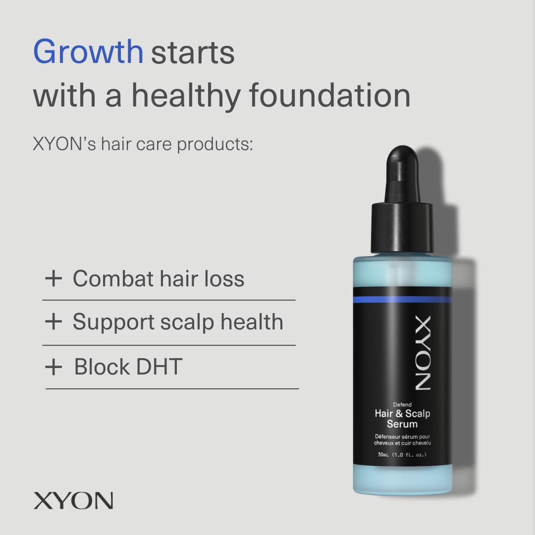 XYON Defend Hair & Scalp Serum | Men's | Scalp Hydration | Prevent Hair Loss | Defend Against DHT | Strengthen Hair | Potent Ingredients