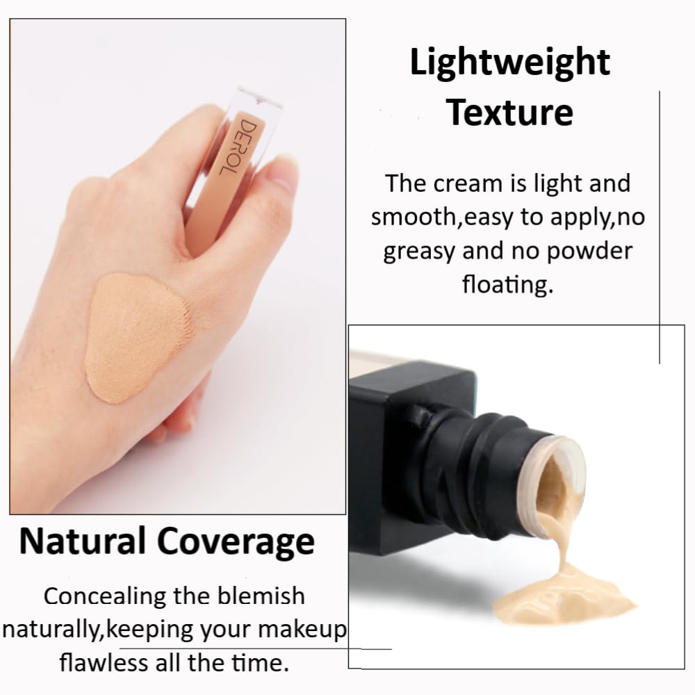 Liquid Concealer Makeup - Natural Coverage & Highly Pigmented Lightweight Concealers 6.5ml (04)