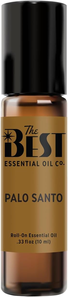 The Best Palo Santo Essential Oil Roll-On- Premium Grade- Pre-Diluted in Coconut Oil- Ready to Use- 10 ml (.33 fl oz)