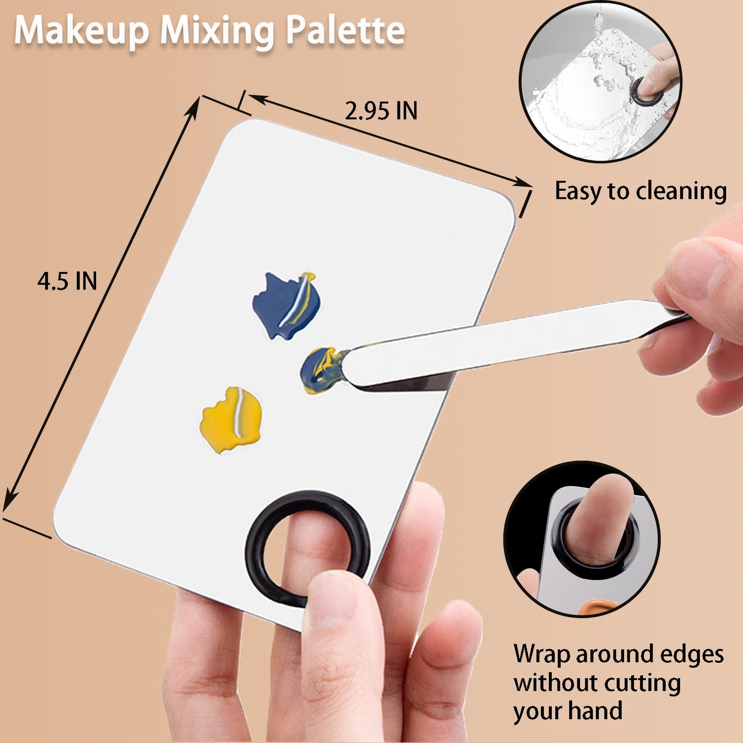 Picasso Makeup Spatula,Foundation Spatula,Foundation Palette,Make Up Spatula Tool,Mixing Nail Art Palette Beauty Skincare Cosmetic Spatula Makeup Tools,(Spatula+Palette+2 Pcs Powder Puff)