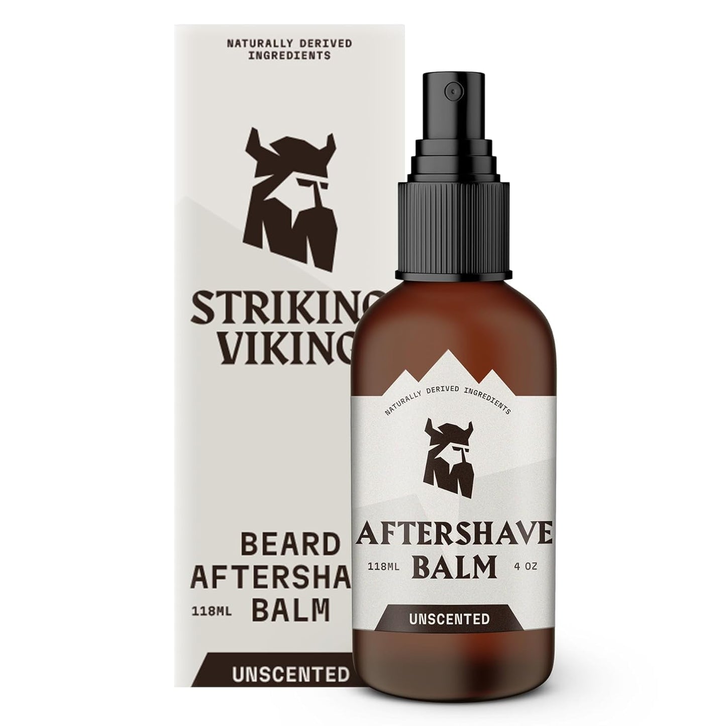 Striking Viking Aftershave Balm - 4 fl oz, Pack of 1, Fragrance-Free - Gentle Soothing & Unscented Aftershave for Men - All-Day Comfort & Shaving Balm Unscented