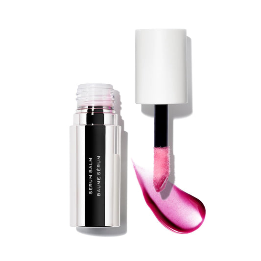 MAKE Beauty Serum Balm Hydrating Lip Oil. Vegan Moisturizing Lip Gloss with Plumping Effect. Lip Treatment Cream for Soft, Smooth, Shiny Lips - Shade, Lilac Layer