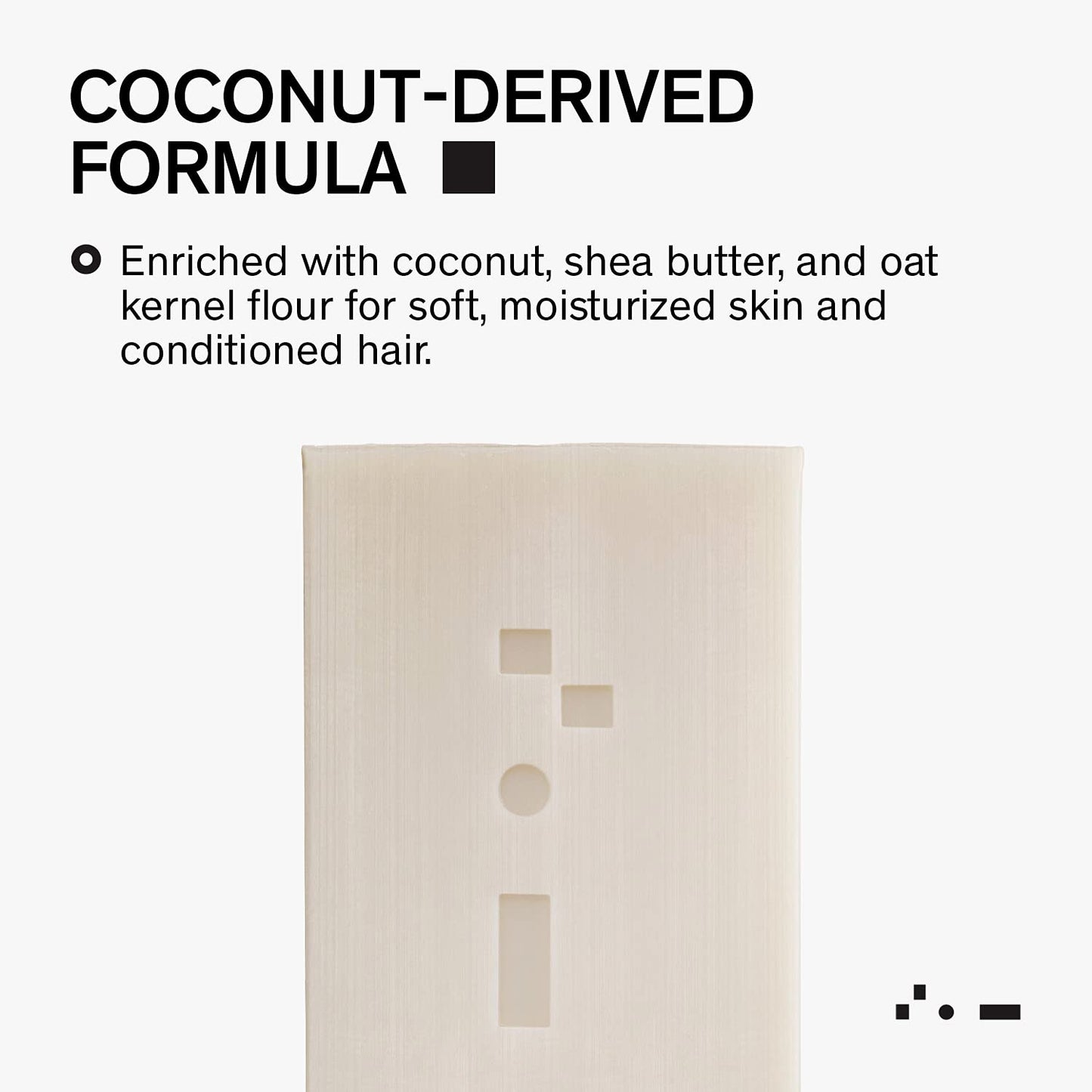 Bravo Sierra Body & Hair All-In-One Soap Bar - Tonka Bean & Lemon, 7 oz - Coconut, Shea Butter and Oat Flour for Soft Skin and Healthy Hair