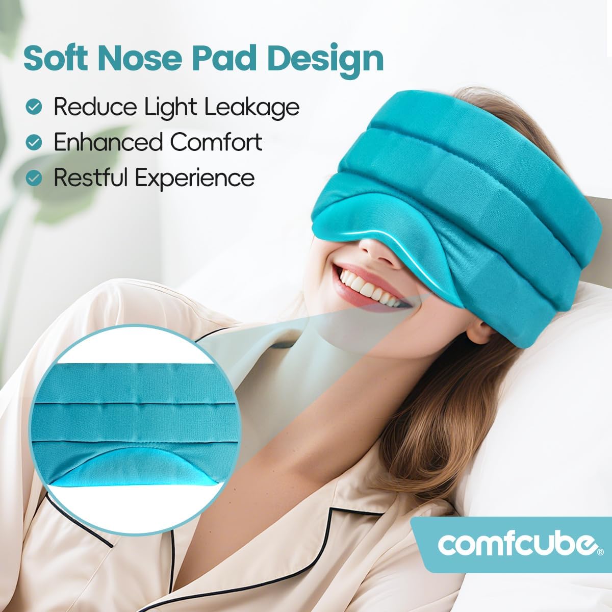 Head Ice Pack for Migraine Relief, 2 Hours Long Lasting Cold Therapy Flexible Cold Pack Head Ice Wrap Cooling Mask for Headache, Sinus Pain, Tension, Stress, Puffy Eyes