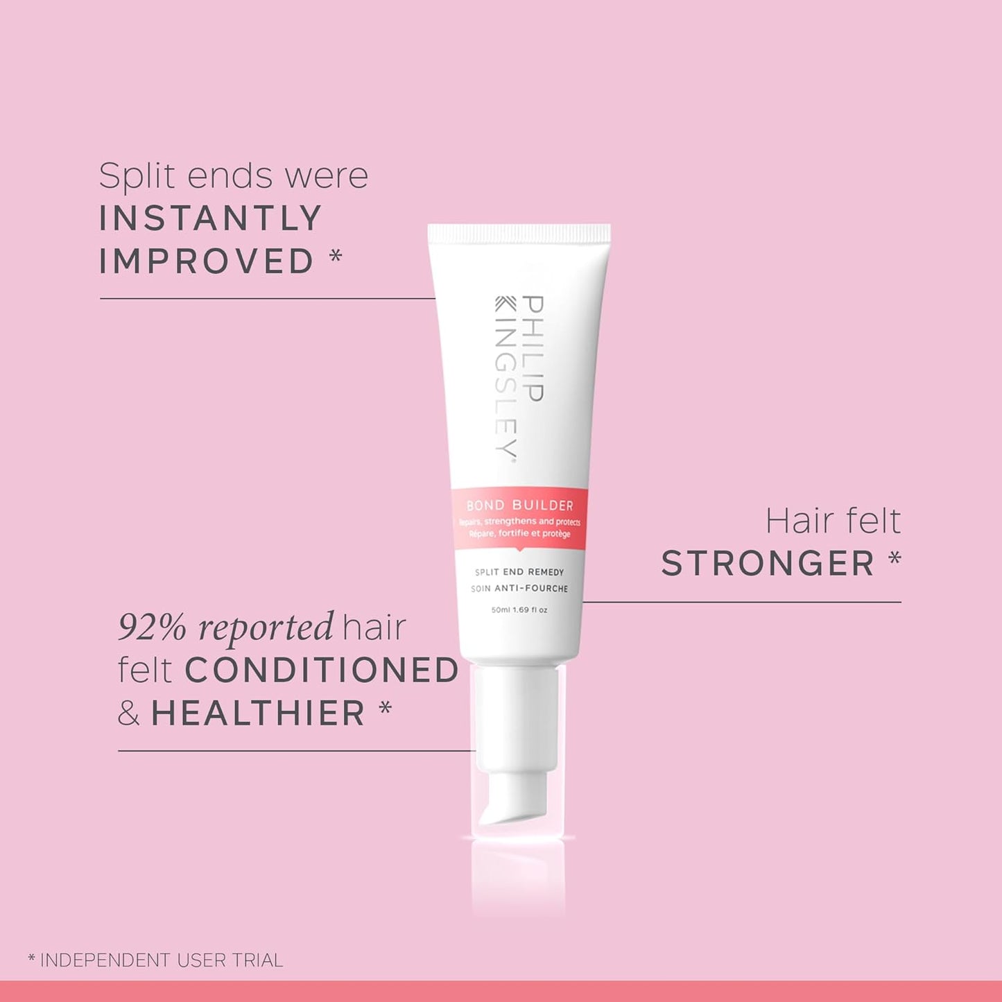 PHILIP KINGSLEY | Bond Builder Split End Remedy | Repairs and Seals Split Ends | Treatment for Damaged Hair | Protects and Strengthens Strands | 1.69oz