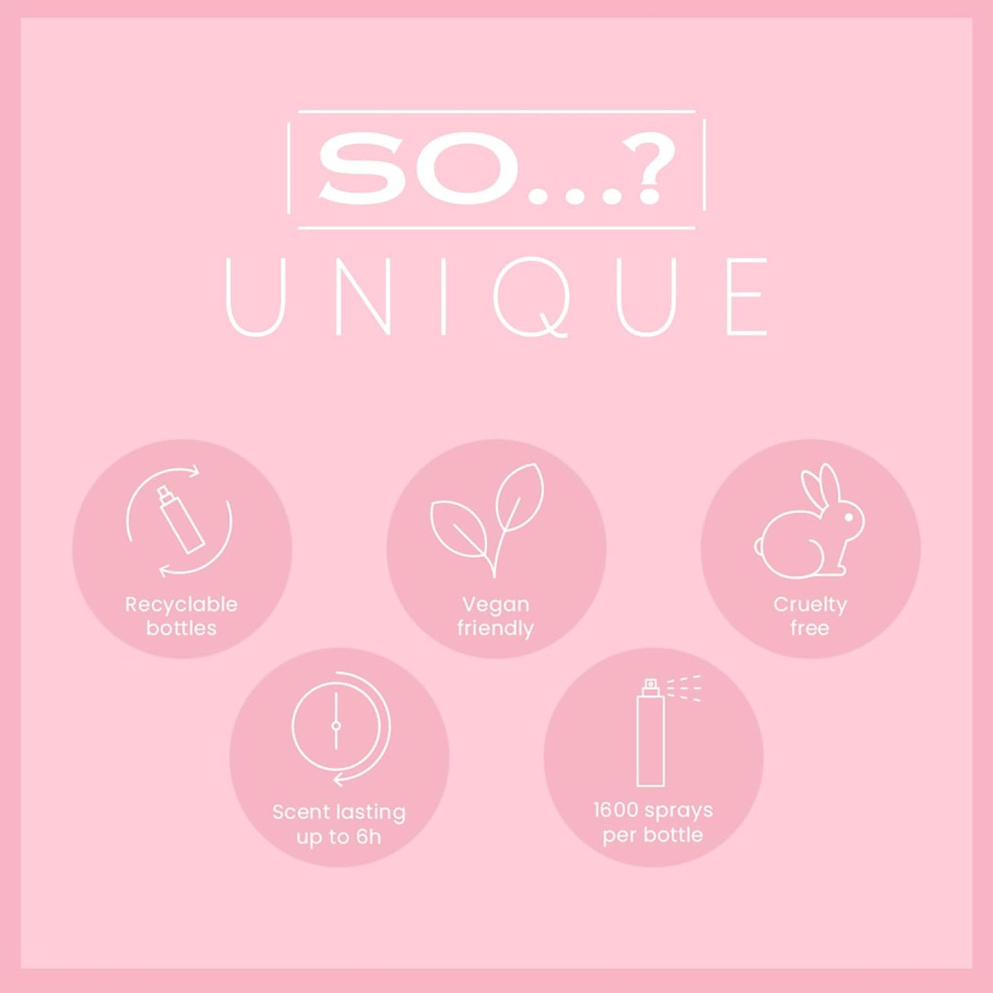 So...? Unique Body Mist - Peony Blush for Women - 5.1 oz Body Mist - Pack of 3