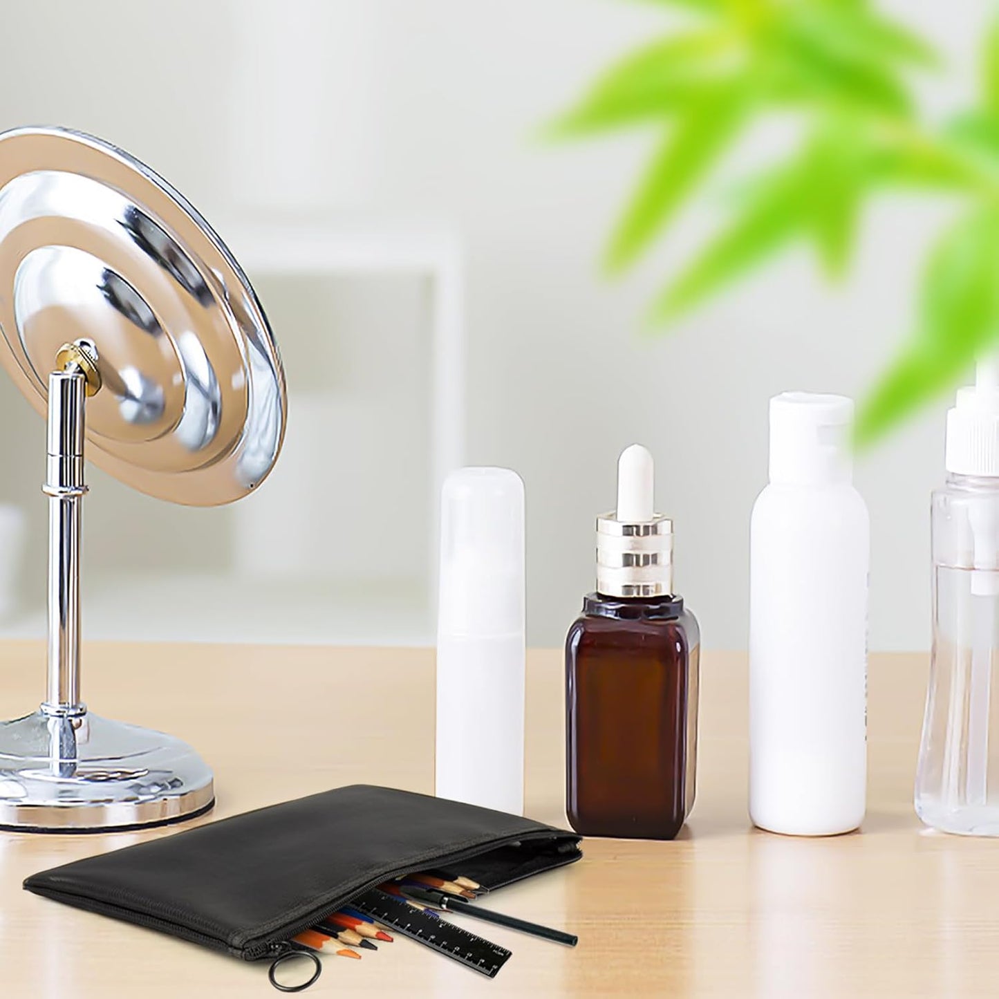 20 Pieces Mesh pouch, Mesh Makeup Bag Portable Makeup Pouch Travel Toiletry Bag for Makeup Organizer Home Office Travel Accessories, Mesh Cosmetic Bag with Zipper