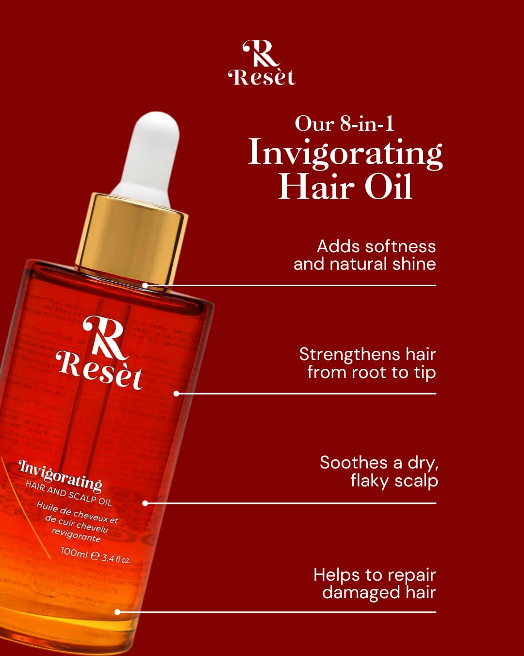 Hair Growth Oil | Natural Hair Regrowth Rosemary Oil for Hair Growth | Scalp & Hair Loss Treatment for Dry, Damaged Hair for Women & Men, 100 ml