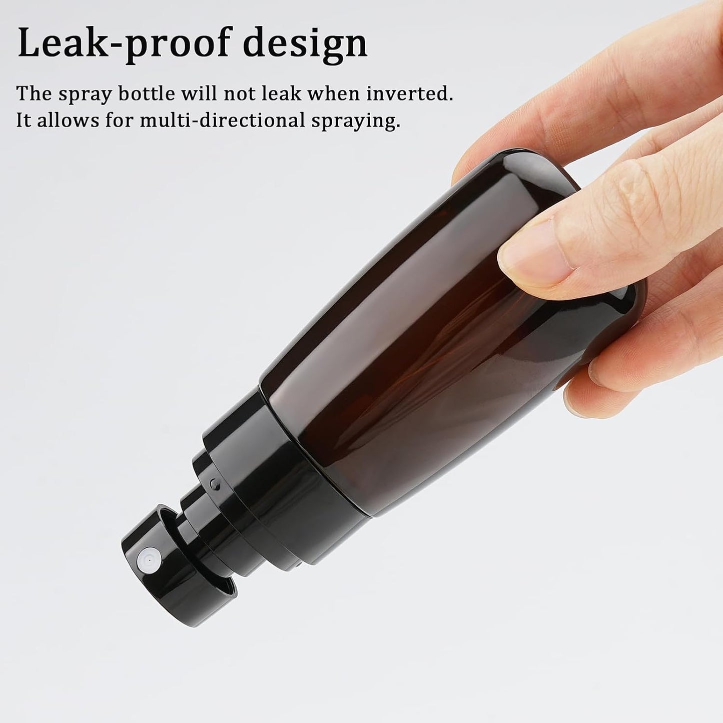 Cosywell Travel Spray Bottle 2oz 60ml 3 Pack TSA Approved Leak Proof Fine Mist Spray Bottles Empty Plastic Refillable Spray Bottle for Perfume Essential Oils Toners Rose Water Cosmetics（3Brown）