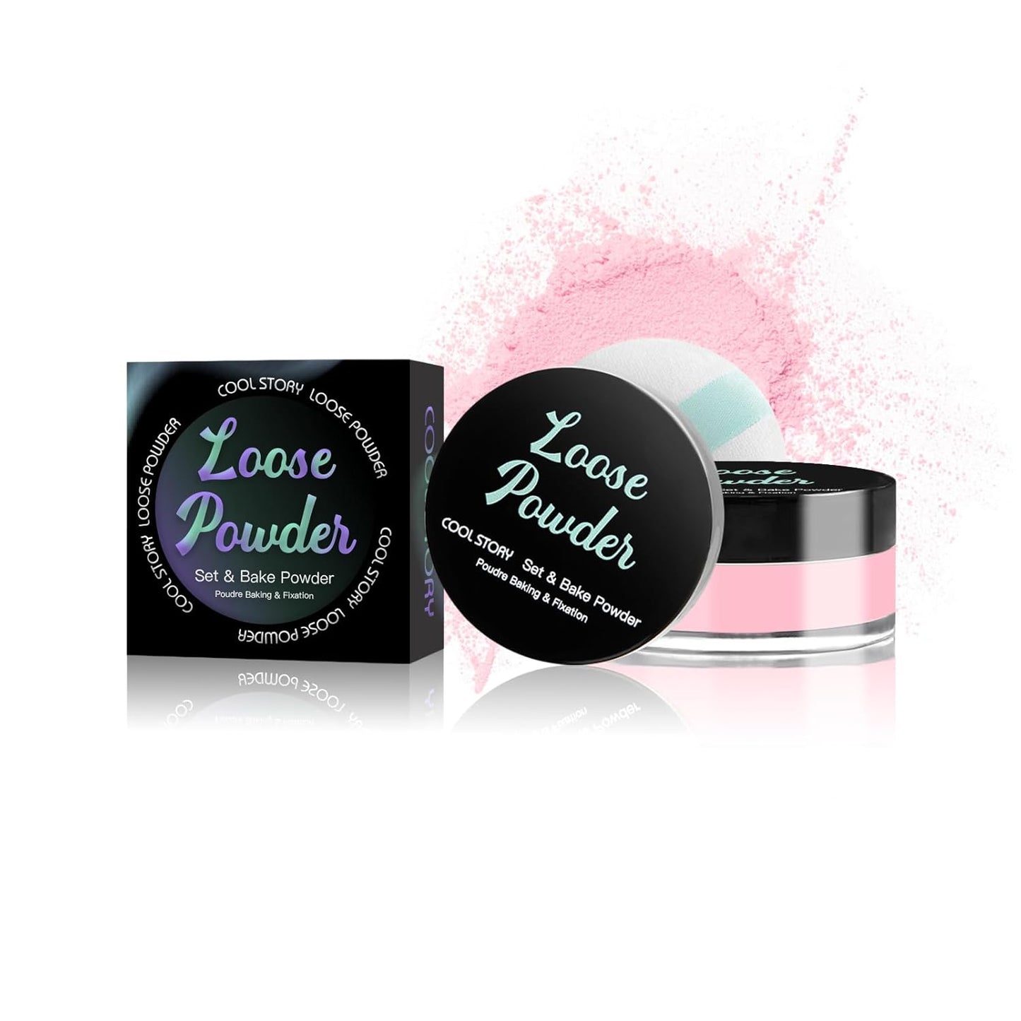 Loose Setting Powder, Bake Makeup Powder Full Coverage Matte Finish (Cakea, 6g/O.21oz)