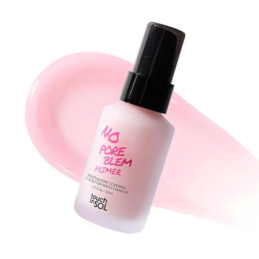 TOUCH IN SOL No Poreblem Primer – Pore Primer for Korean Makeup, Mattifying Primer for Oily Skin, Pore Eraser for Large Pores, Blurring Finish from K Beauty (1.01 fl.oz/30ml)