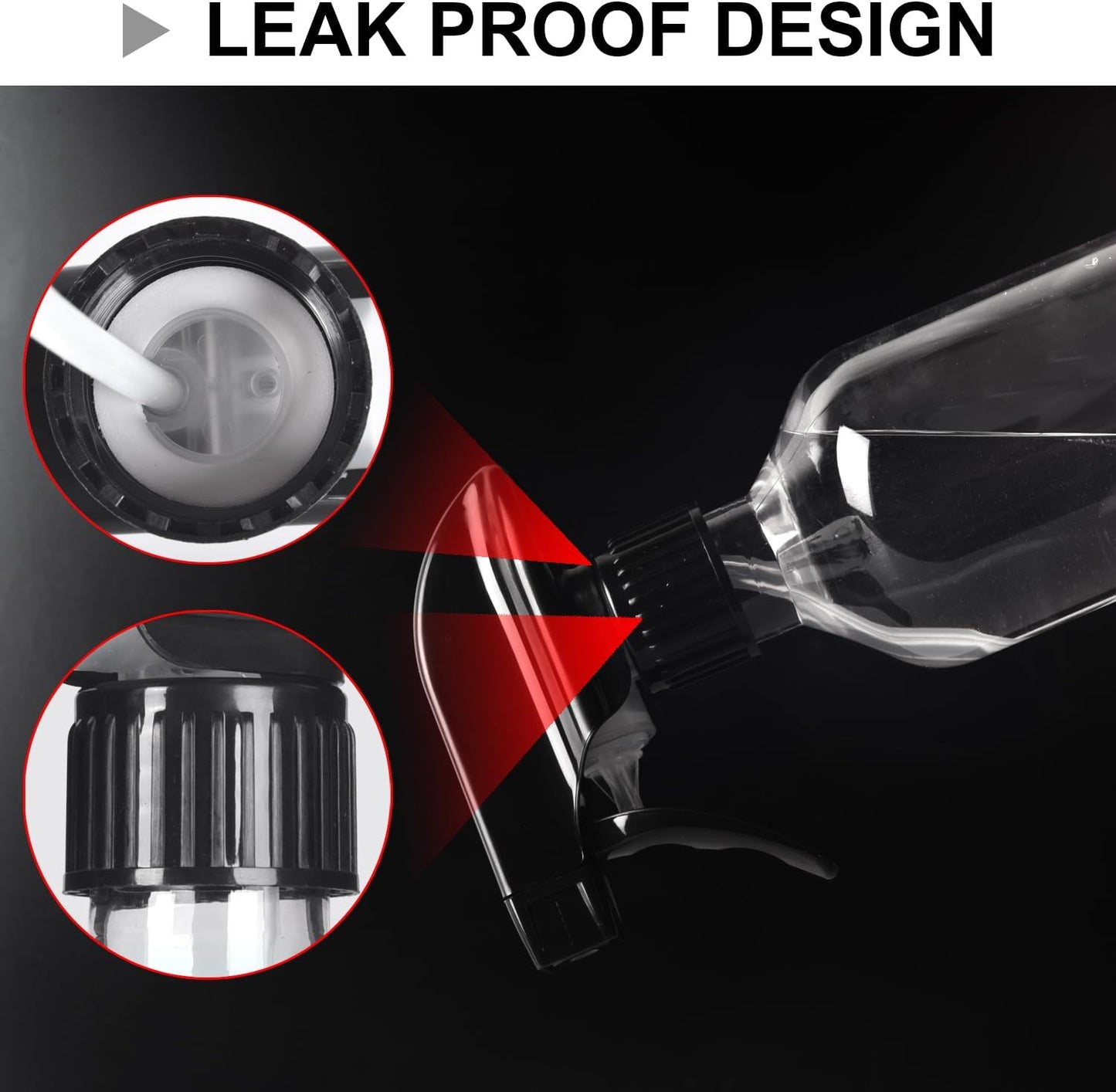 Plastic Spray Bottles - 10.5OZ/300ML Empty Spray Bottles for Cleaning Solutions, Plants, Pet, Essential Oils, Hair, Cooking - Mist/Stream Water Bottle