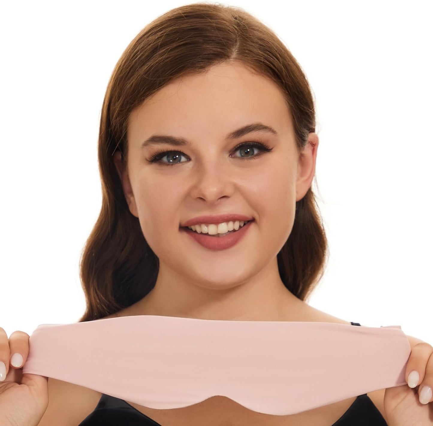 ALASKA BEAR Sleep Mask for Side Sleepers Patented Design, Cup-Shaped and Extra-Soft, 100 Blackout Eye Mask Shades Cover for Men and Women Home or Travel, Machine Washable, Pink