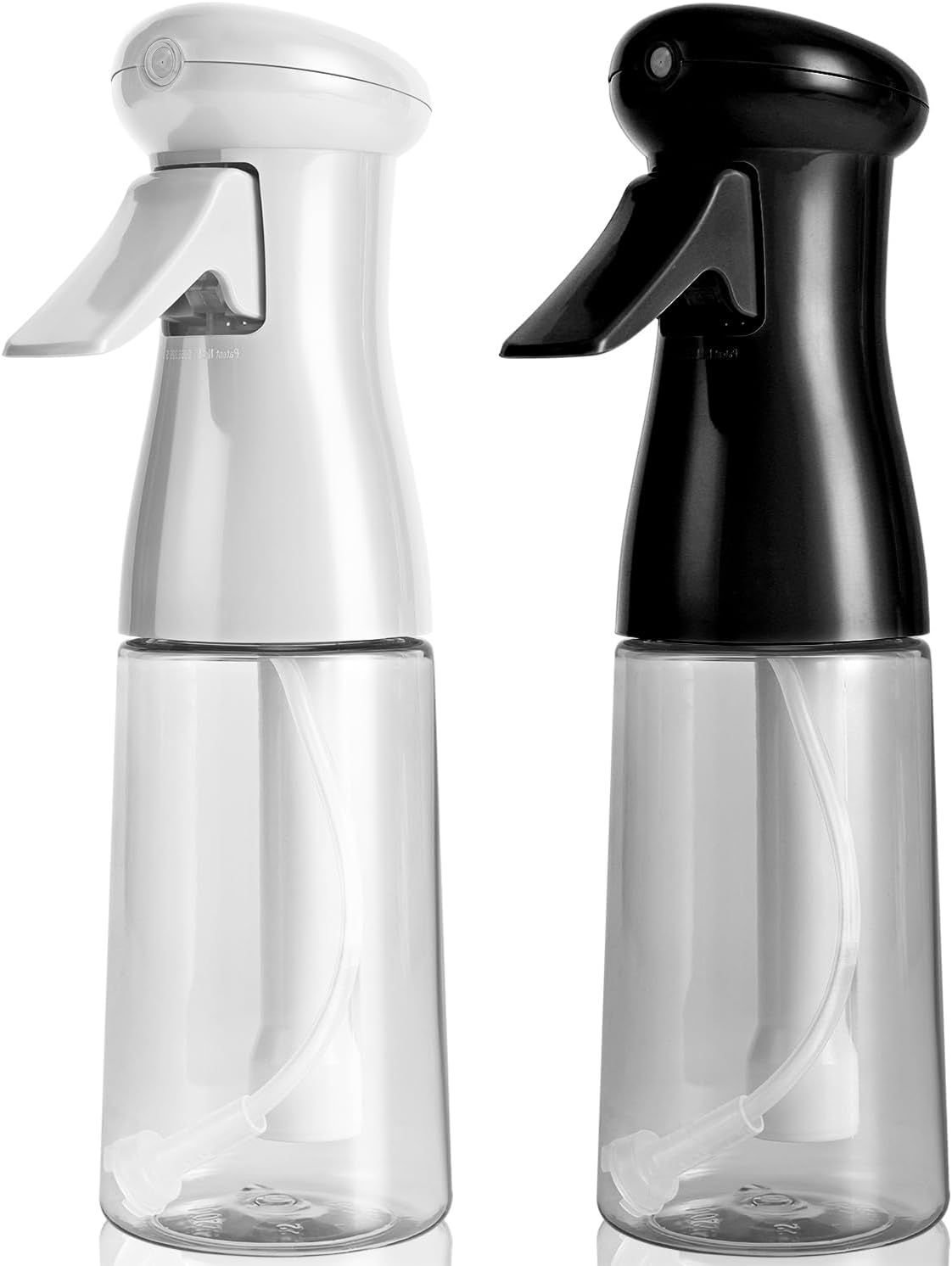 Spray Bottle For Hair, Continuous Mister Empty Spray Bottles, Ultra Fine Mist Water Sprayer for Hairstyling, Cleaning, Plants, Pets, Barbers, Salons, Essential Oil Scents - 2 Pack 6.8 OZ
