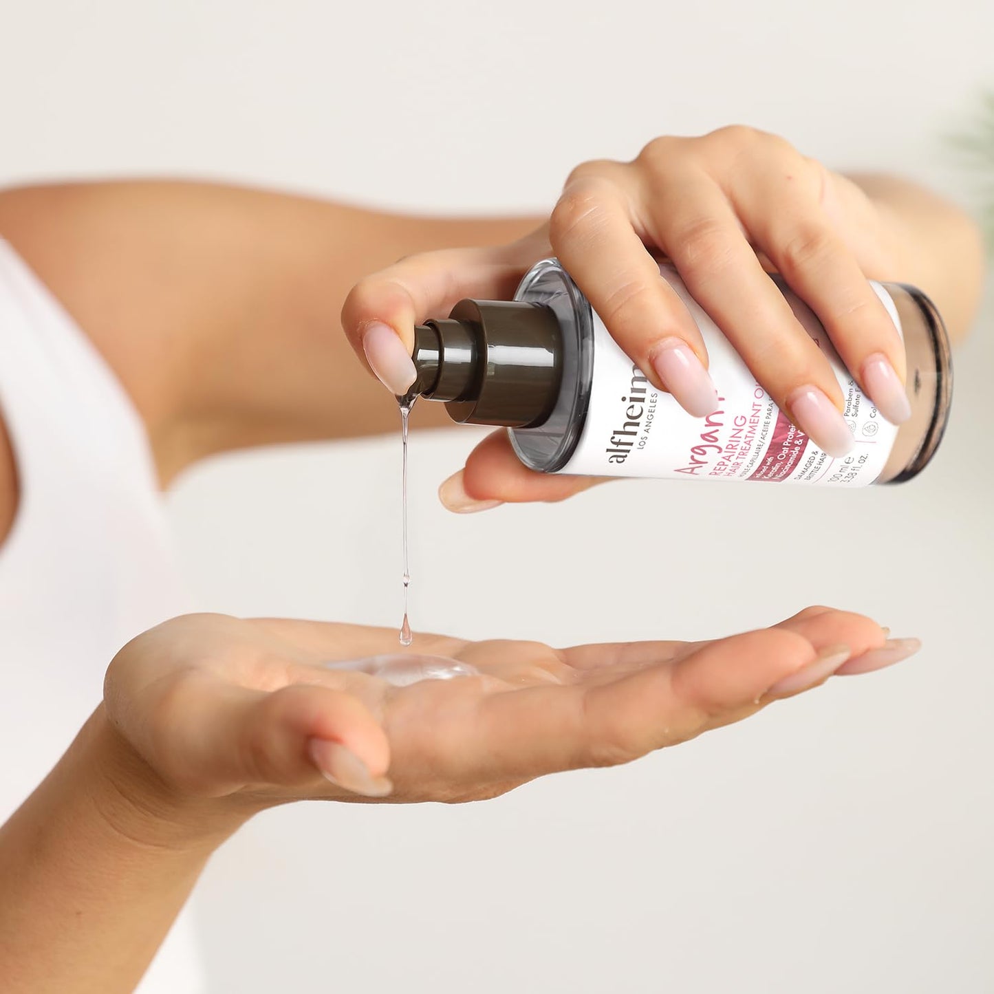 ALFHEIM Argan Repairing Hair Oil | Restores Strength & Shine Protects Against Environmental | Damage Lightweight Nourishment for Damaged & Color-Treated Hair | Paraben & Sulfate-Free | 3.38 fl.oz