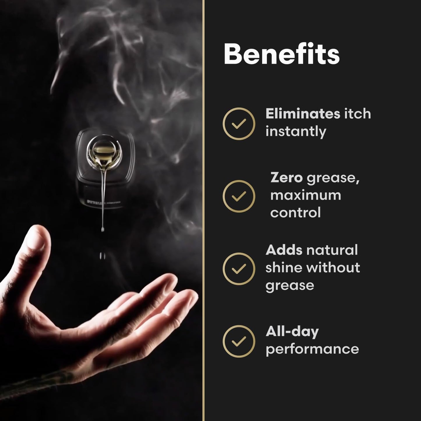 The Beard Struggle - Day Liquid Tonic Beard Oil - Platinum Collection, Surtr's Fury - Beard Oil for Men - Moisturize, Softens Hair, Reduces Itch - Day Time Beard Growth Oil (1 Fl oz)