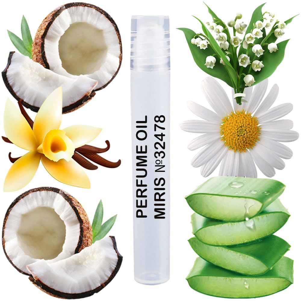 MIRIS Perfume Oil No. 32478, Inspired by Coconut Passion, Long-Lasting Women Roll-On, Rollerball 0.34 Fl Oz / 10 ml
