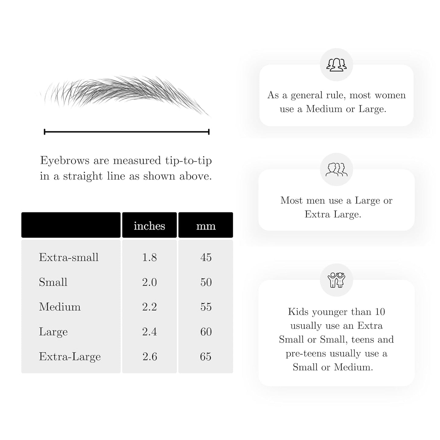 (10 pairs) Medium Brown Temporary Eyebrow Tattoo - Extra Large Size - Waterproof & Smudgeproof - Assertive Arch Style Eyebrow Stickers - Sheet Lasts up to 30 Days - Won't Work on Existing Brows