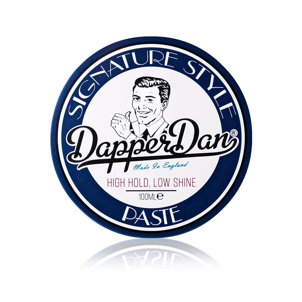 Dapper Dan Signature Style Paste, High Hold Low Shine Hair Paste for Men, For Short to Medium Length Hair, Reworkable Paste, Signature Cologne Fragrance, 3.38 fl oz