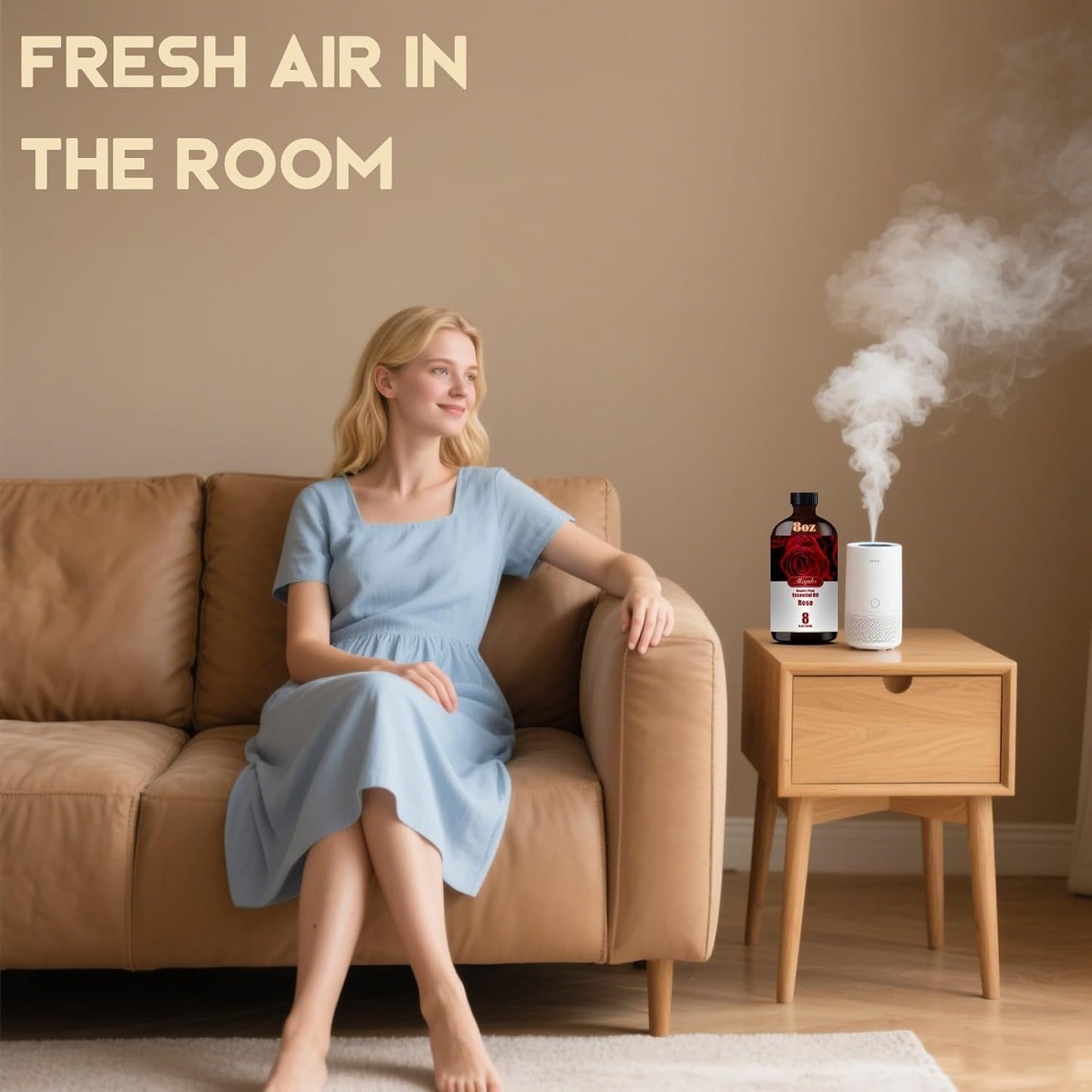 Rose Fragrance Oil-Sandalwood Essential Oil 8.33oz (250ml)-100% Pure Natural Scent for Diffusers, Candles, Soap Making & Aromatherapy-Relaxing Home & Gift Essential Oil for Bath, Massage