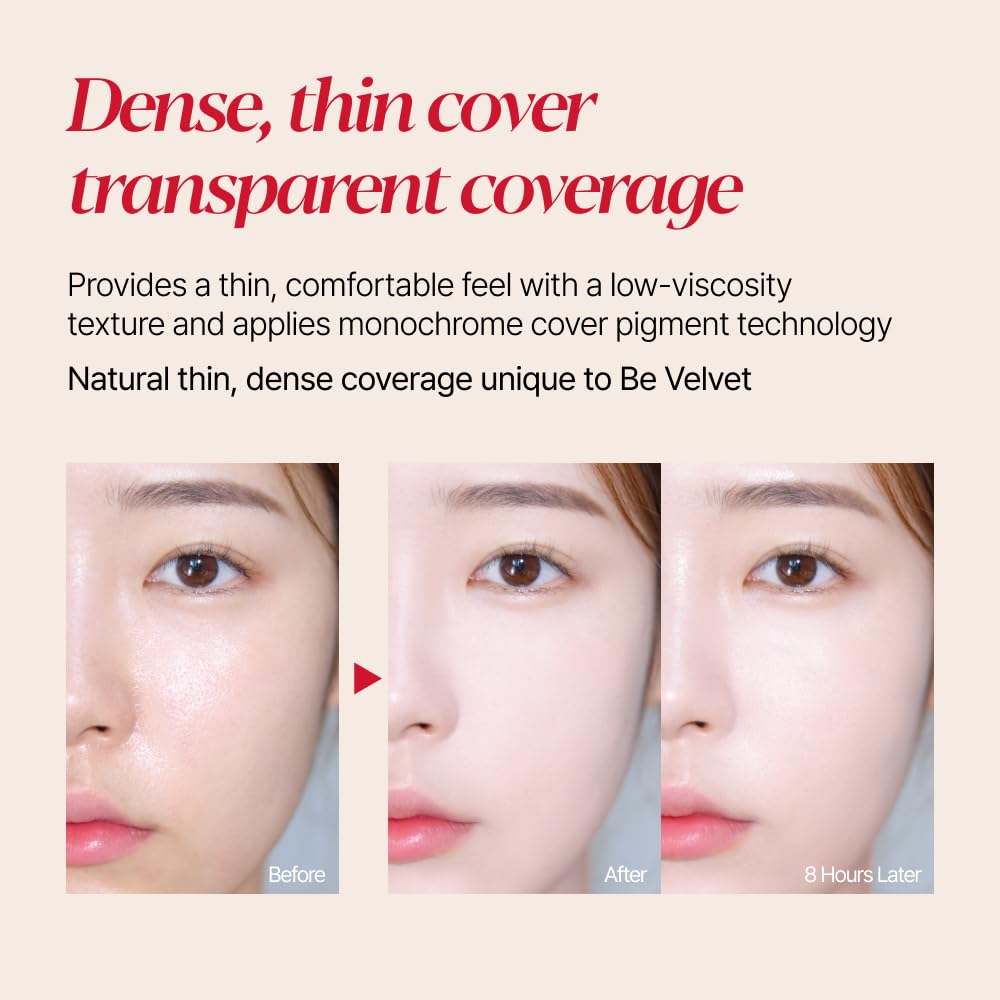 Espoir Be Velvet Fluid Foundation #20 Vanilla 1.05oz | Luxurious Velvet Finish | Thin, Dense Coverage Matte Foundation | Long-Lasting Hydrated Radiance Liquid Foundation | Korean makeup Foundation