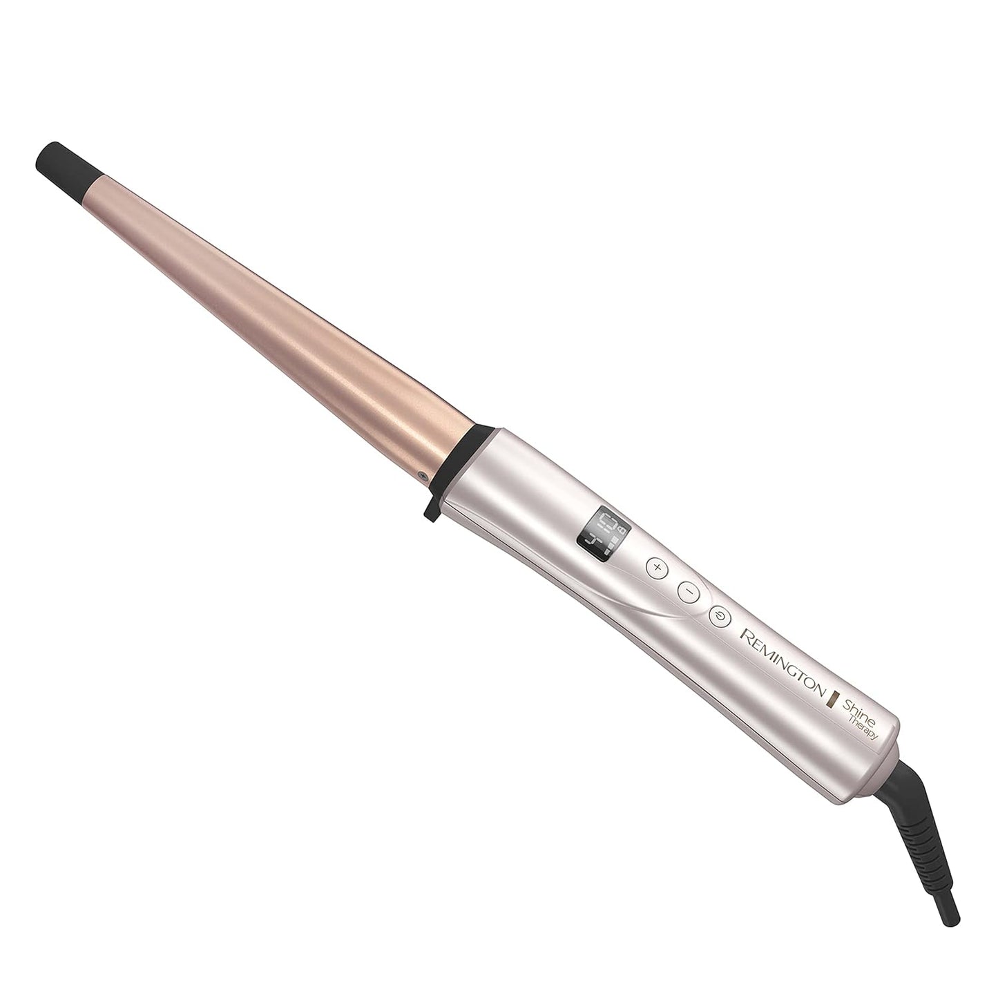 Remington Shine Therapy Argan Oil & Keratin Infused ½-1 Inch Tapered Curling Wand for Natural Curls, Includes Heat Glove