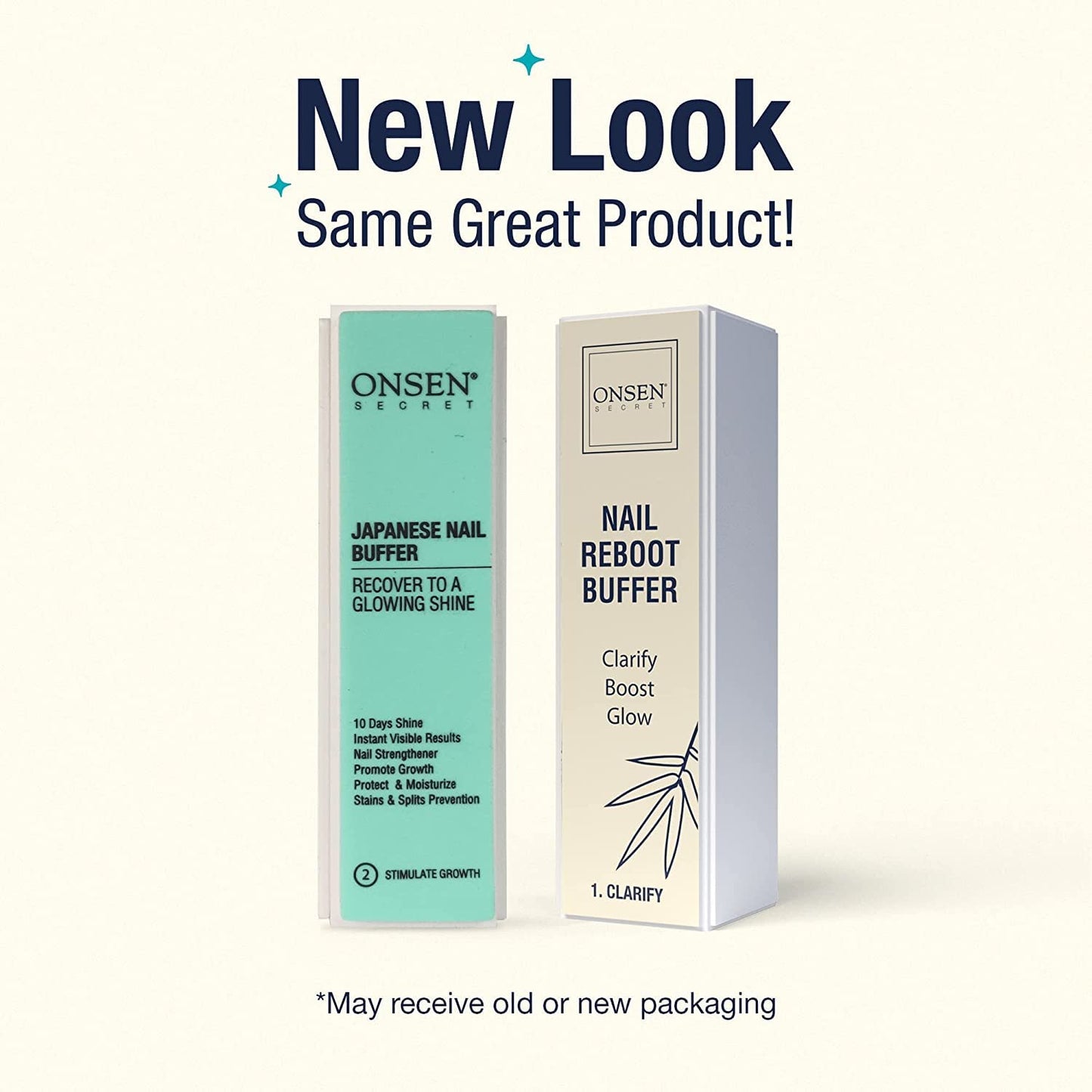 Onsen Secret Professional Nail Buffer Block | 4-Way Buffing for Natural Shine & Healthy Natural Nails - Includes 2 Extra Shine Pads, Salon-Quality, Post-Gel & Acrylic Recovery | 1 Pack