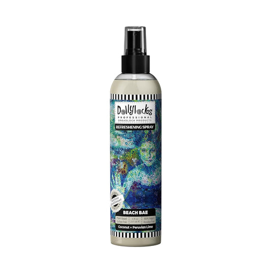 Dollylocks Refreshening Spray – Residue-Free Dreadlock & Loc Moisturizer Spray, Plant Based Deodorizer & Conditioner for Dreads,Vegan & pH-Balanced (Beach Bae Scent, 8oz)