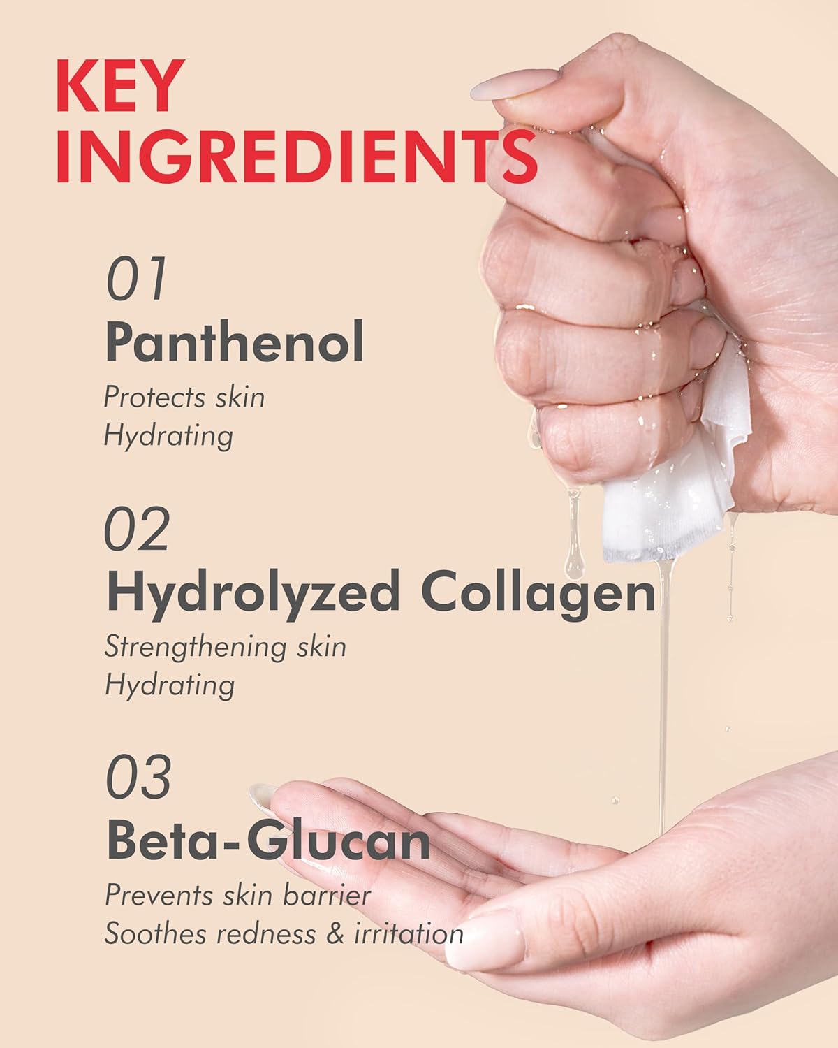 DERMAL Rose Collagen Essence Korean Facial Mask Sheet Pack of 10 - Reviving Tired Skin, Soothing & Hydrating - Hypoallergenic Skin Friendly Sheet