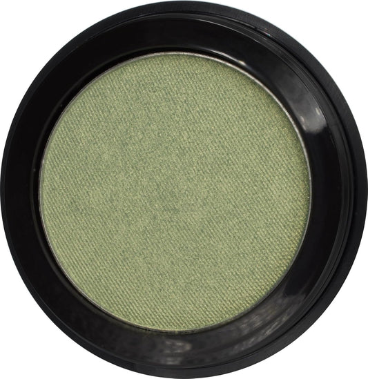 Icy Mint Shimmering Olive Green Gold Pressed Powder Single Vegan Eyeshadow; Talc, Paraben & Cruelty Free